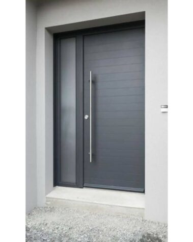 puertas de entrada en aluminio con hoja oculta!